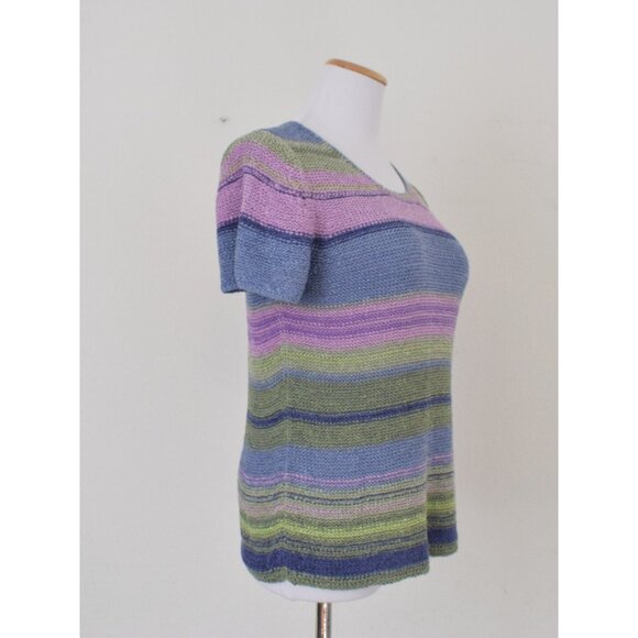 Vintage 90s Striped Knit Blouse by Sigrid Olsen Sport size S - Picture 4 of 10